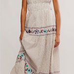 Free People  Kalani Midi Dress / Ivory Stripe Combo XL Photo 0