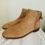 Kate Spade Sadie Side Zip Tasseled Ankle Suede Boots, Almond, Size 9.5, NWOB Photo 12