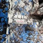 Free People  Dress Womens Small Blue Black Onyx Printed Small Talk Mini Edgy Rock Photo 4