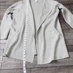 J.Crew  Light Gray Collarless Knit Sweater/Blazer 100% Cotton Photo 4