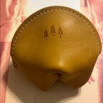 Mustard Yellow Leather Coin Purse Photo 1