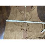 American Indian Fringe Vest Costume Indie Hippie Festival Western Cowgirl Medium Brown Photo 4