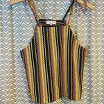 Madewell | Texture & Thread Tie-Shoulder Tank Top in Rainbow Crochet, Size M Photo 4