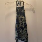Elegant Black and Gold Paisley Halter Top Size XS Photo 1