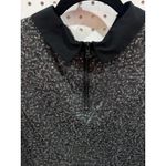 Sam Edelman  Sleeveless Sequined Collared Blouse Black Size L Photo 5