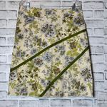 Cream Asymmetrical cotton knee length‎ Skirt for Casual Wear lightweight size 11 Green Photo 1