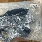 ONIA  Ashley Y2K Foil Snake Gray Bikini Bottom Small Photo 3