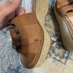 Sam Edelman Brown Suede Slide Platform Sandals with Tortoise Buckle Size 8 Photo 7