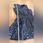 Outerknown  blue floral smocked waist ruffle dress size medium NWT Photo 4