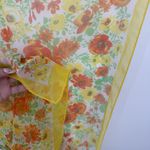 Unbranded Yellow Floral Sheer Scarf Long Rectangle Accessory Orange Photo 6