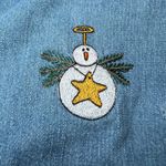 Route 66 Denim Shirt Womens 2XL Blue Embroidered Snowman Christmas Vintage 90s Size undefined Photo 6