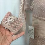 Free People  Nude Mixed Mesh Bodycon Tan Dress XS Photo 3