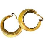 Vintage Kenneth Jay Lane Gold Plated Hoop Clip On Earrings Photo 0