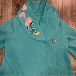 J Peterman Women’s Green Long Sleeve Embroidered Flowers Blazer Jacket Small Size XXS Photo 1