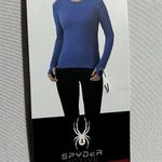 Spyder Active Top Womens Medium Blue Nylon Stretch Side Zip Long Sleeve Pullover Photo 7