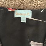 Veronica M  Women’s Black Short-sleeve Floral Wrap Around Tie Top - Size S Photo 2