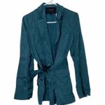 Equipment Ramond Teal Textured Satin Blazer Photo 2