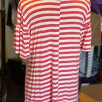 None Stripe Red Women’s top Photo 4