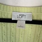Ann Taylor LOFT sweater lime green 3/4 sleeve 100% Cotton women’s size L Photo 1