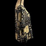 Notations  black, tan and white floral blouse Photo 1