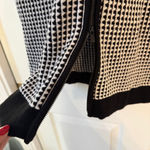 Calvin Klein Women's Dress Sweater Dress Houndstooth Black & White Zip Back Photo 2