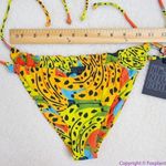 NEW It’s Now Cool square top string bottom bikini in bananas, M‎ Green Size M Photo 6