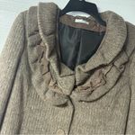 Cannella Coat Women XXL Brown Lana Wool Blend Button Front Long Detail Collared Photo 2
