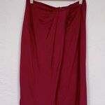 Lovers + Friends  Burgundy Red Faux Wrap Mini Skirt Womens M Coquette Photo 0