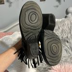 OTBT  Black Leather Ankle Boots Fringe Booties Womens 7.5 Photo 11