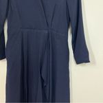 Alaroo Navy Blue Faux Wrap Collared Shirt Dress Photo 5