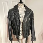 Vintage J. Walden Leather Fringe Conchos Asymmetric Western Rave Biker Moto Zip Boho Indie Costume J.Walden Sz 40 Photo 0