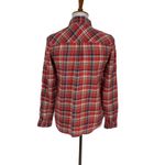 Madewell  Red Navy Plaid Button Down Long Sleeve Cotton Shirt XS Photo 2