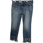 Pilcro and the Letterpress Anthropologie ‎ Hyphen Fringe Crop Jeans Size 28 Photo 5