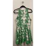 Anthropologie GREYLIN Green White Silk Sleeveless Halter Mini Dress Photo 3