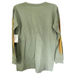 O'Neill 0'Neill Sage Green Retro Stripe Graphic Print Long Sleeve Crew Neck Shirt Medium Photo 1