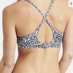 Athleta Zimbabwe High Neck Swim Bikini Top Leopard Print Photo 1