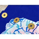 Lilly Pulitzer Iona Top Mr Peacock Blue Plant One on Me Sleeveless Fitted MEDIUM Photo 4