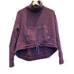 Sweaty Betty Women Small Cropped Pullover Knit Burgundy Textured Sweater Top Photo 5
