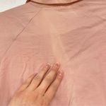 Free People  Peach Button Down Long Sleeve Babydoll Mini Dress Oversized S Photo 10