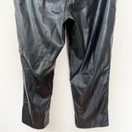 Alexia Admor Black Faux Leather Wide Leg Trouser Pants Size 12 Formal Dressy Photo 4