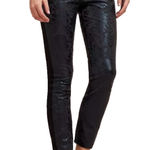 Anthropologie The Essential Foil-Printed Tuxedo Women’s Black Trousers Size 2 Photo 0