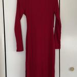 Cupshe Red Knit Tie Dress Photo 1