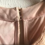 Anthropologie ASTR Dress Blush Pink High Neck Lace Overlay Shift Mini Sz S BNWT  Photo 11