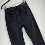 American Eagle Mom Straight Jeans Sz 2 Black Distressed Photo 7