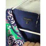 Talbots  Dress Womens 10 Pink Green Sleeveless Shift Floral Fringe Classic Preppy Photo 7