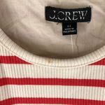 J.Crew Womens Vintage Rib Shelf Bra Tank Top Stripe Red Ivory XS Photo 1