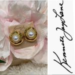 𝅺KENNETH Jay Lane Faux Pearl Gold Tone Earrings Photo 2