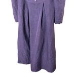 Vintage Dark Purple Pleated Dress Junior Small Long Sleeve Puffed‎ Shoulder Size undefined Photo 2