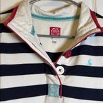 Joule Clothing Navy White Stripe Long Sleeve Polo Shirt Size 8 GUC #6005 Blue Photo 2