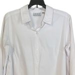 Joan Rivers Small White Button Front Long Sleeve Oversized Shacket Fringe Pocket Photo 1